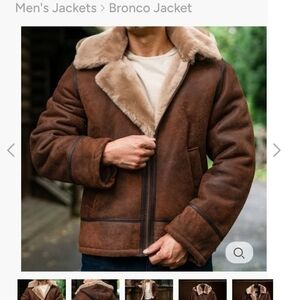 Thursday Boot Company Brown Shearling Bomber Jacket